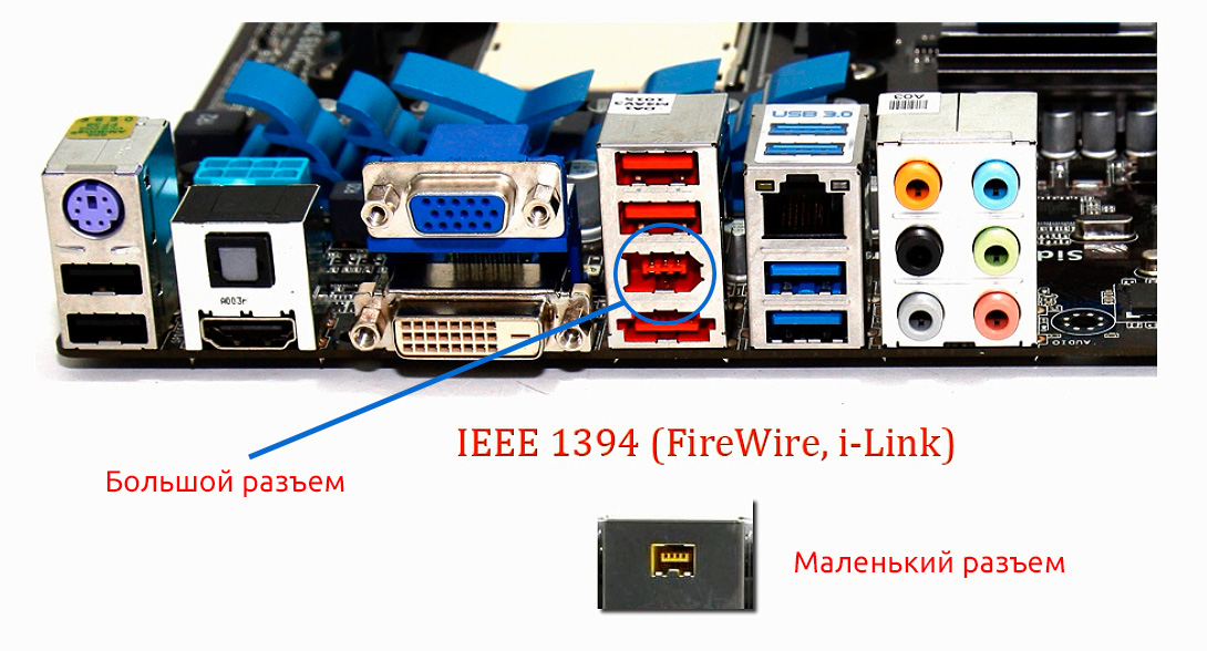 Разъемы для IEEE 1394