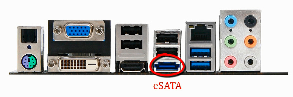 Разъемы для внешних SATA-дисков