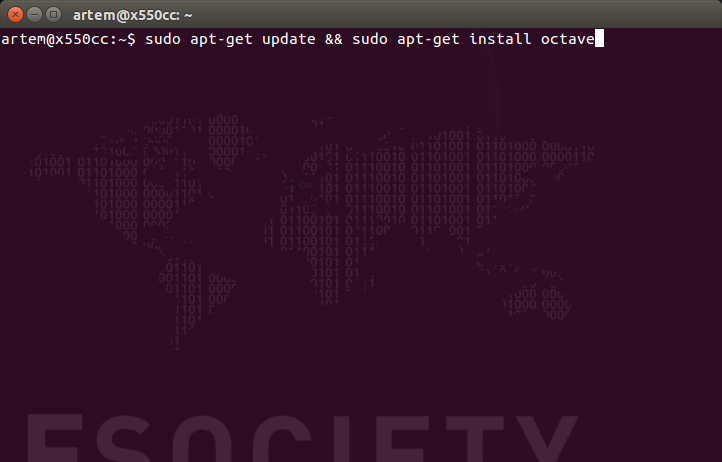 Установка Octave в операционной системе Ubuntu